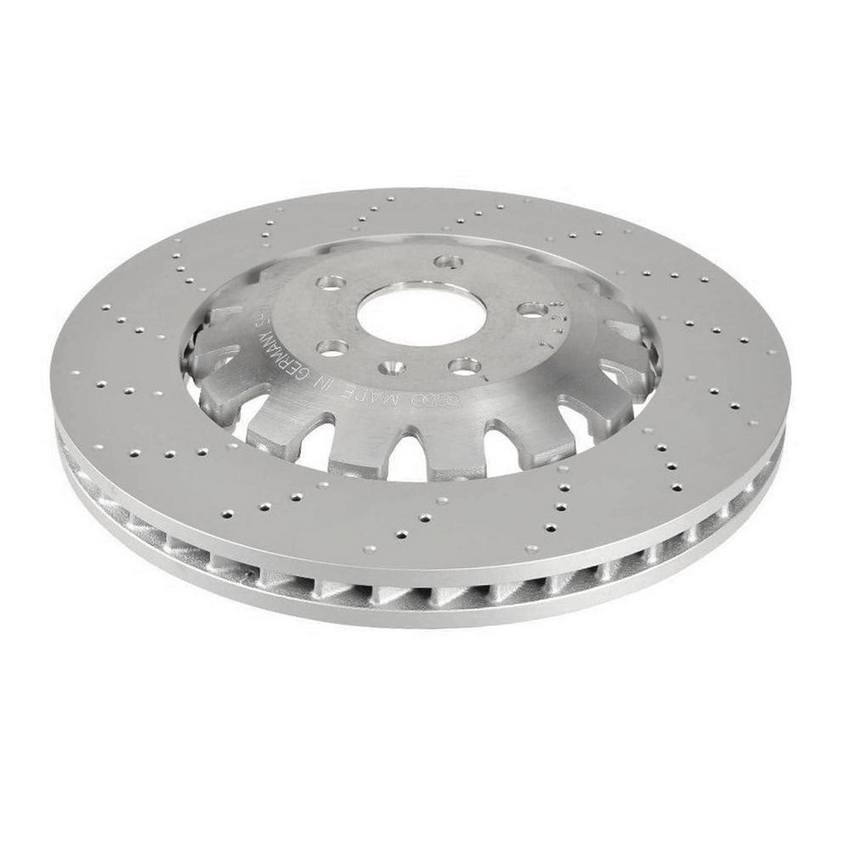 Audi Disc Brake Rotor - Front (370mm) (Drilled-Composite) 8J0615301K